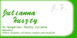 julianna huszty business card